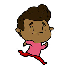 running cartoon man