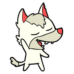 cartoon wolf laughing