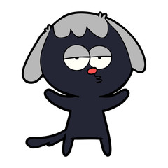 Obraz premium cartoon bored dog