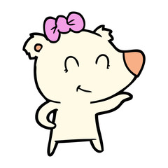 female polar bear cartoon