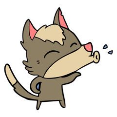 howling wolf cartoon