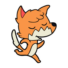 friendly cartoon fox