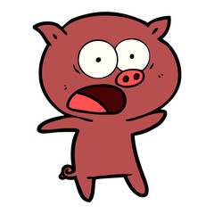 cartoon pig shouting