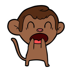 shouting cartoon monkey