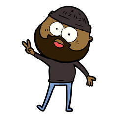 cartoon bearded man
