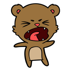 angry cartoon bear