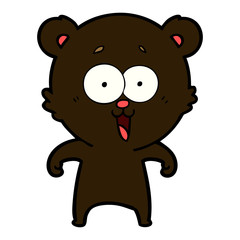 laughing teddy  bear cartoon