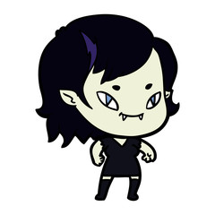 cartoon friendly vampire girl