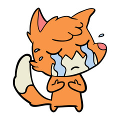 crying fox cartoon