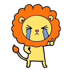 cartoon crying lion
