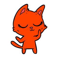calm cartoon cat
