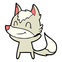 friendly cartoon wolf