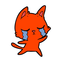 crying cartoon cat