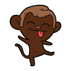 funny cartoon monkey dancing