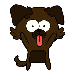 cartoon dog with tongue sticking out
