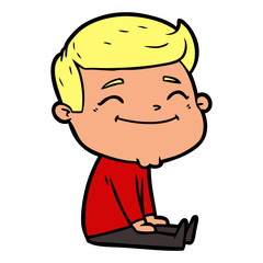 happy cartoon man