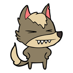 angry wolf cartoon