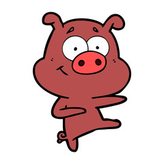 cartoon pig pointing