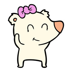 female polar bear cartoon