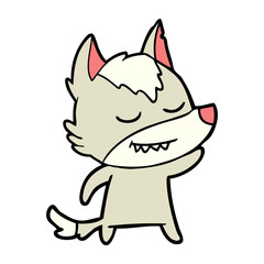 friendly cartoon wolf