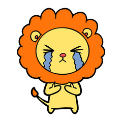 cartoon crying lion