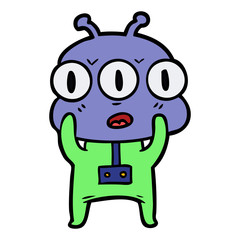 cartoon three eyed alien