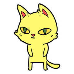cartoon cat with bright eyes