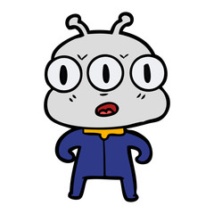 cartoon three eyed alien
