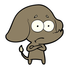 cartoon unsure elephant