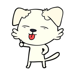 Fototapeta premium cartoon dog sticking out tongue