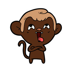 crazy cartoon monkey