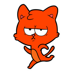bored cartoon cat