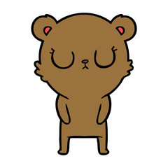 peaceful cartoon bear