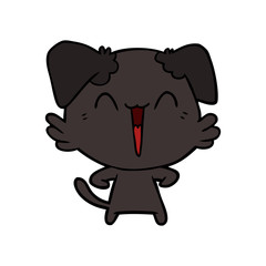 happy little dog cartoon