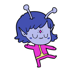 cartoon alien girl