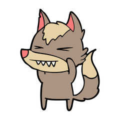 angry wolf cartoon