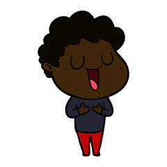 laughing cartoon man