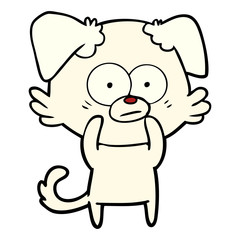 nervous dog cartoon