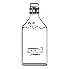 cartoon old bottle