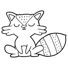 cute cartoon raccoon