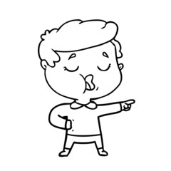 cartoon man talking
