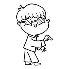 cartoon boy wearing spectacles