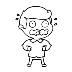 Obraz premium cartoon man totally stressed out