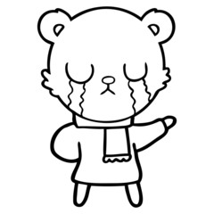 crying polar bear cartoon