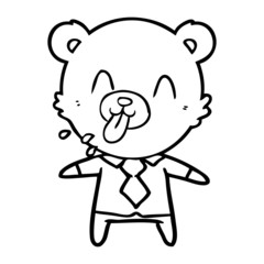 rude cartoon bear boss