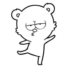 bored bear cartoon
