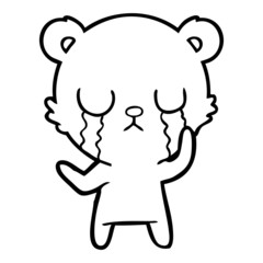 crying cartoon bear