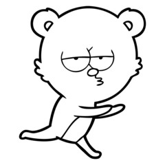 bored bear cartoon