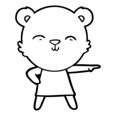 happy cartoon bear