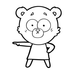 nervous polar bear cartoon